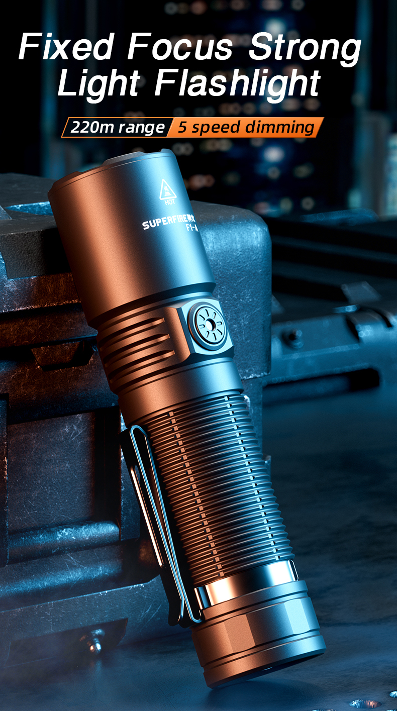 Details of SUPERFIRE F1-A High Power Flashlight
