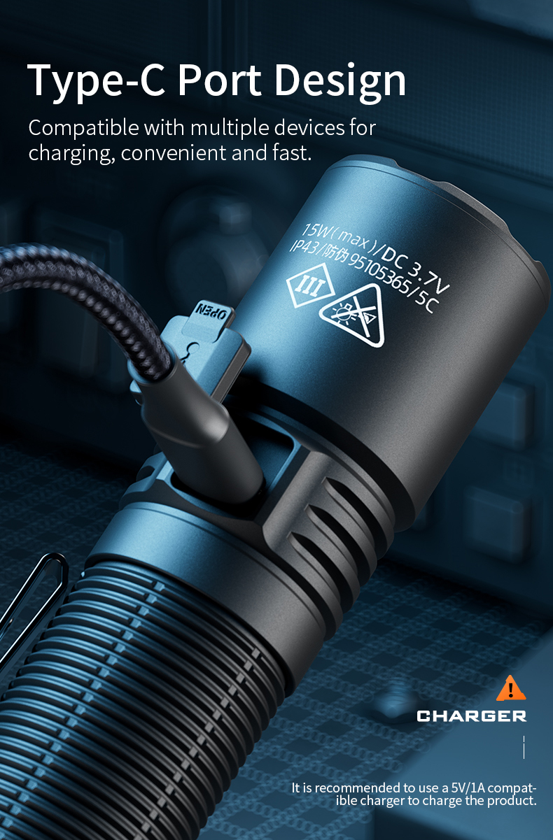 Details of SUPERFIRE F1-A High Power Flashlight