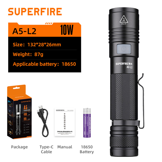 SUPERFIRE NEW A5-L2 EDC Flashlight