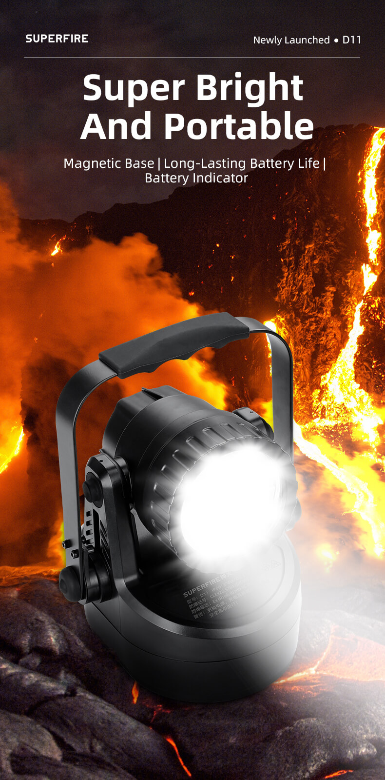 SUPERFIRE D11 Explosion-Proof Portable Light Details