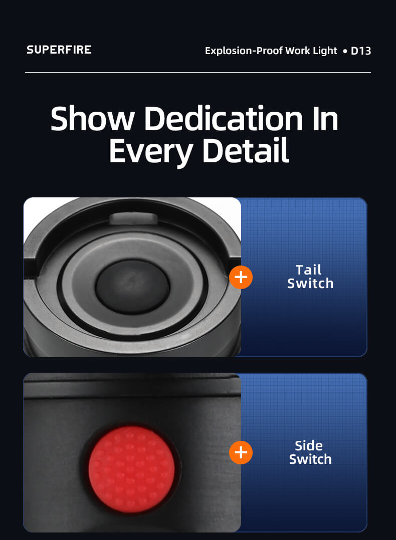 SUPERFIRE D13 Explosion-Proof Work Light Details