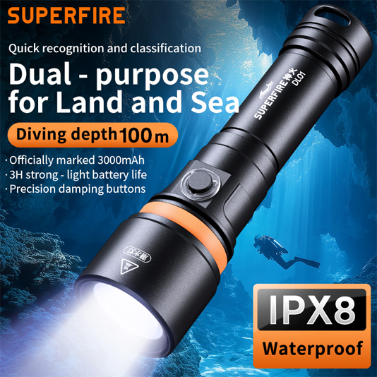 superfire dl01 21700 diving flashlight 3
