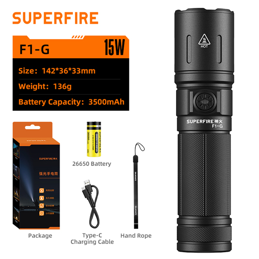 superfire f1 g high intensity flashlight 2