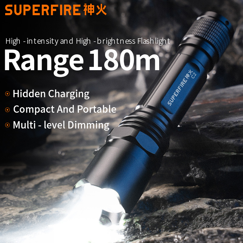 SUPERFIRE C2 High-Powered Flashlight