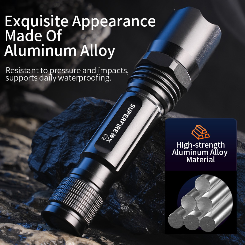 SUPERFIRE C2 High-Powered Flashlight