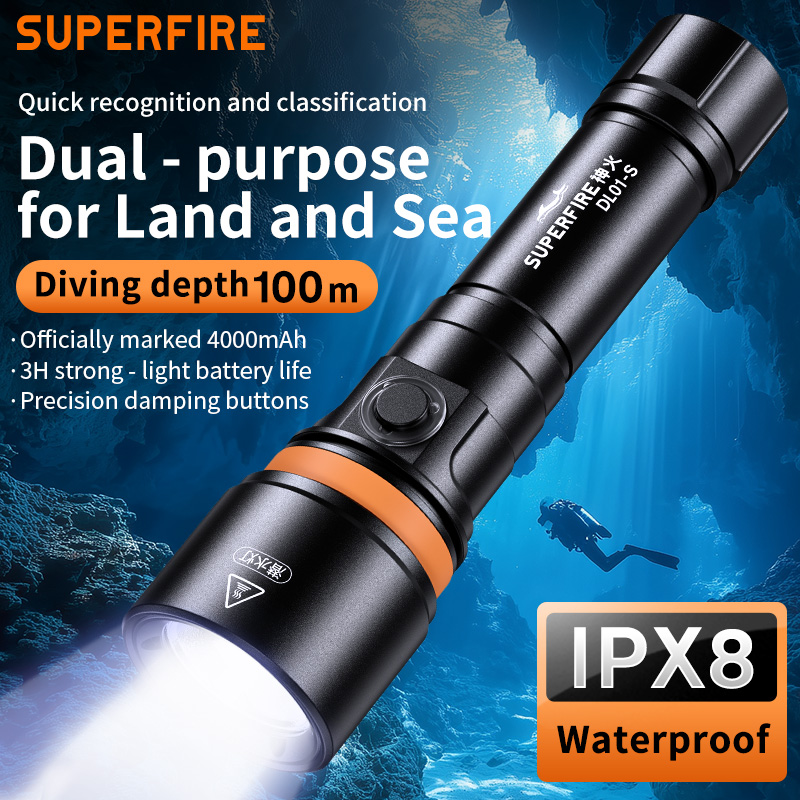 SUPERFIRE DL01-S Diving Flashlight