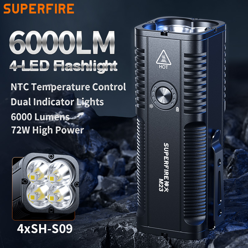 SUPERFIRE M23 High-Powered Flashlight