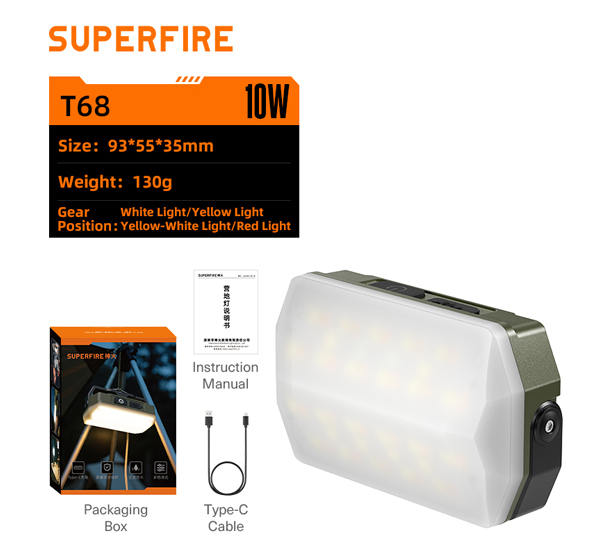 SUPERFIRE T68 Camping Lights