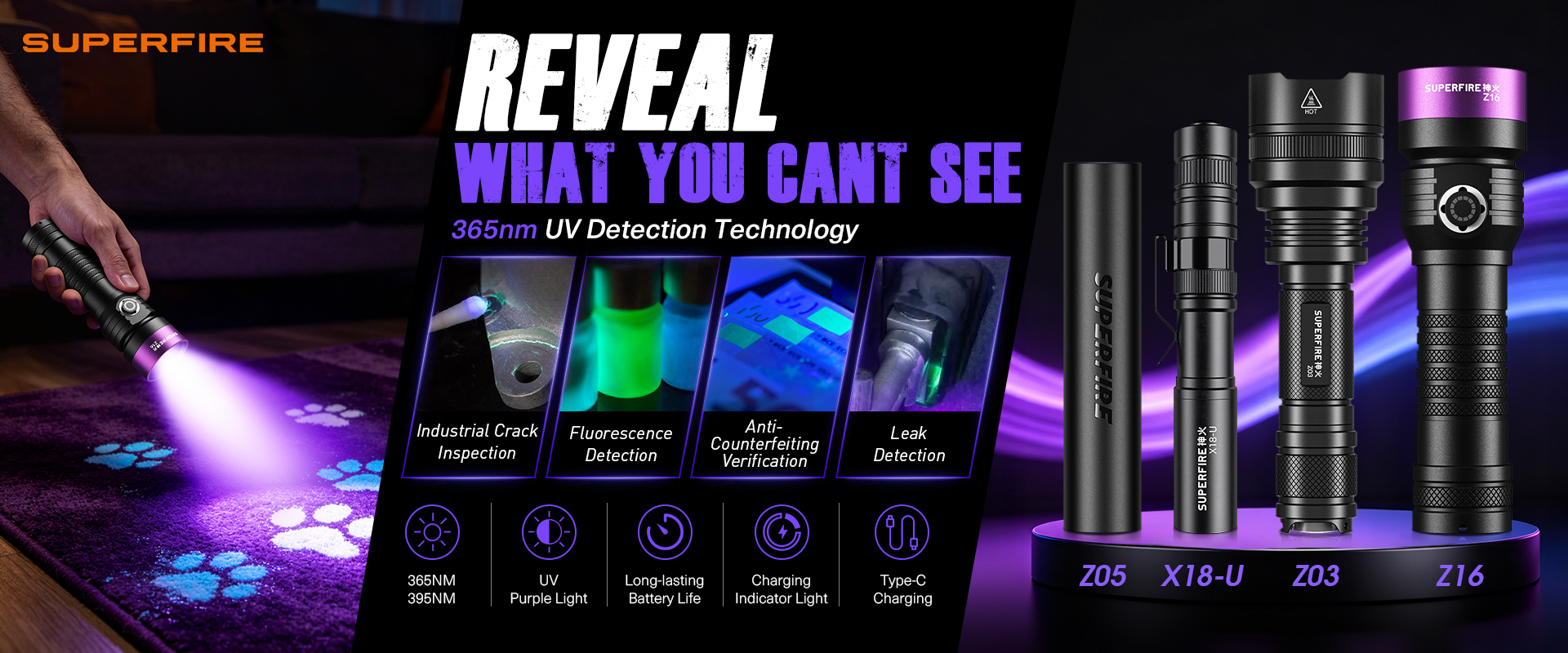 UV flashlight